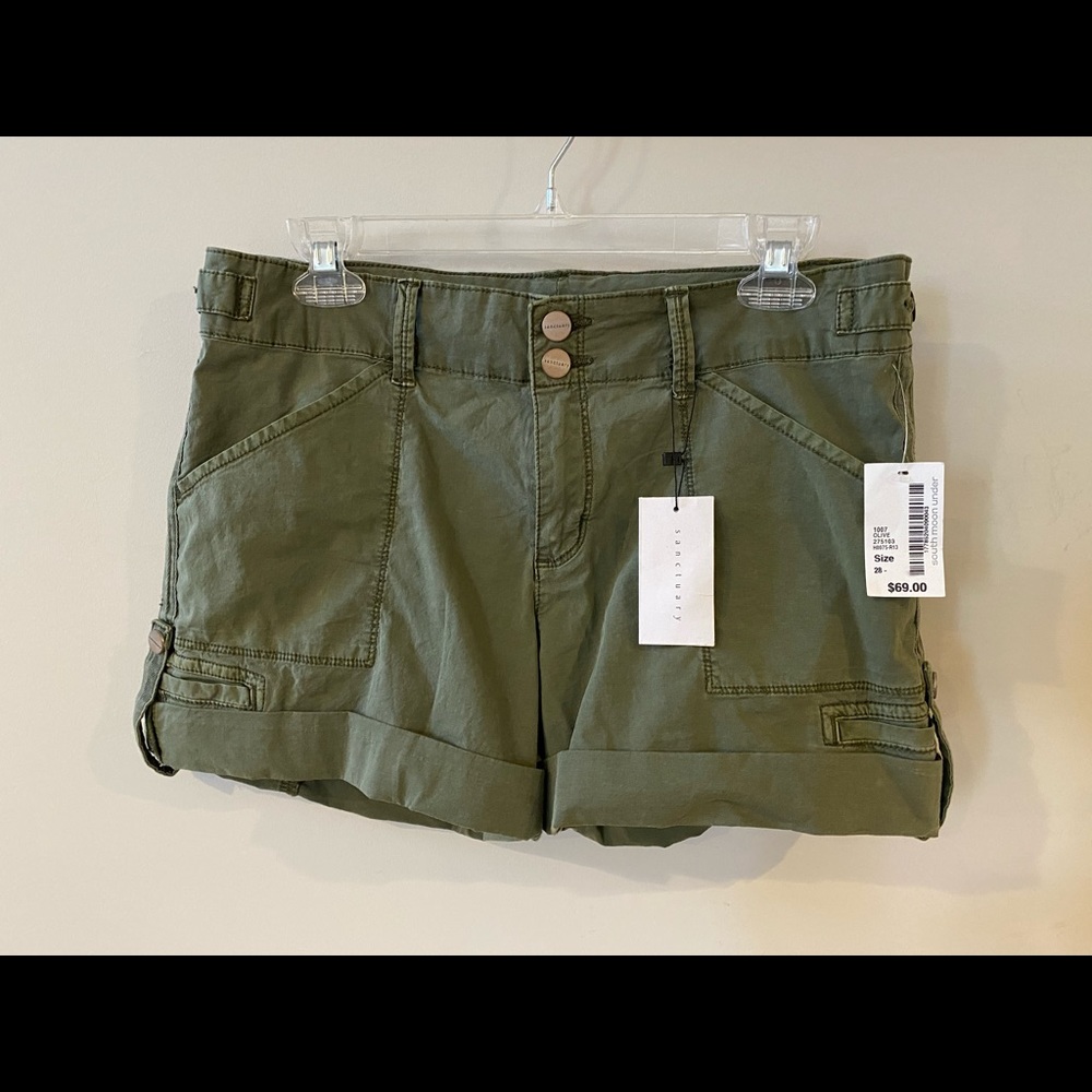 NWT Sanctuary Olive Shorts size 28